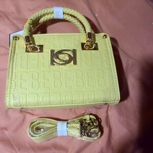 Bebe Yellow Alexandra Small Handbag
